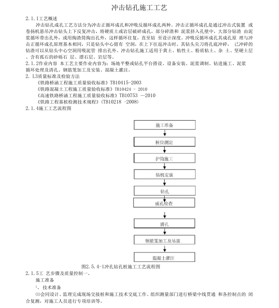 冲击钻孔施工工艺.docx_第1页