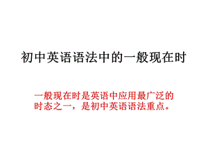 初中英语语法中的一般现在时.ppt