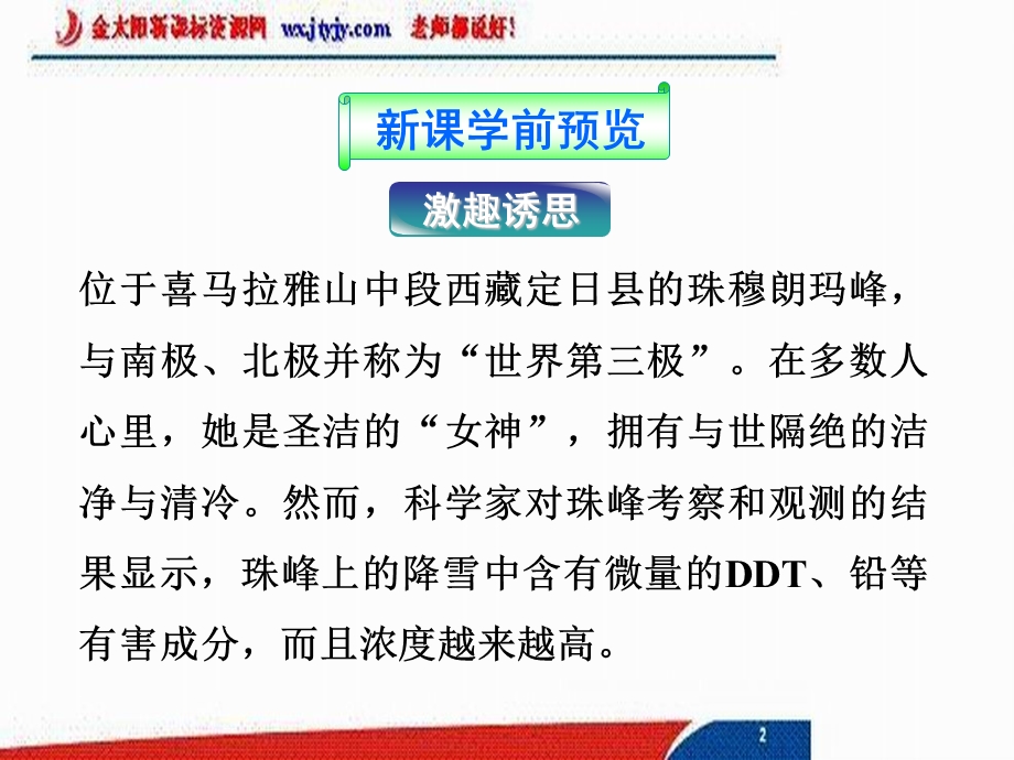 参与旅游环境保护课件(人教版选修3).ppt_第2页