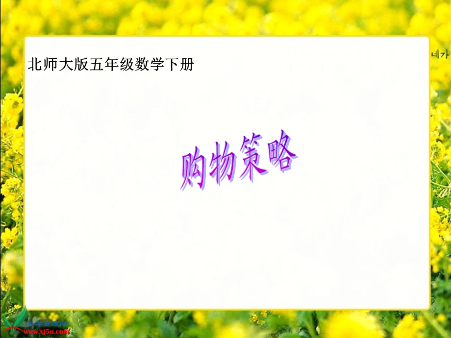 北师大版数学五年级下册《购物策略》PPT课件之一.ppt_第1页