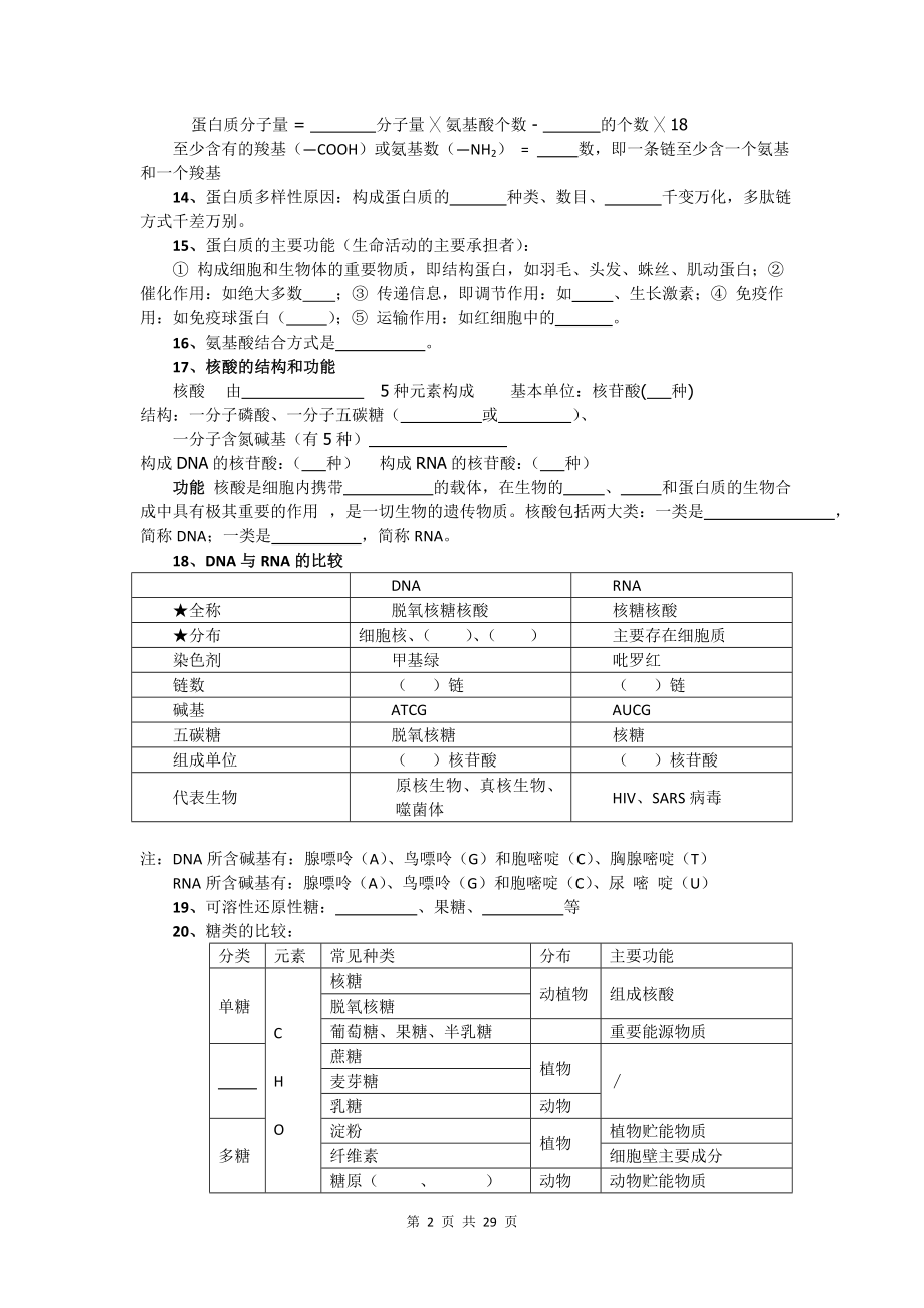 生物第一轮复习知识点填空.doc_第2页