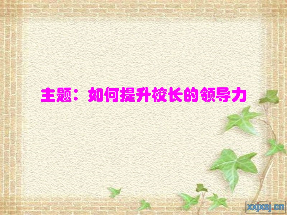 如何提升校长的领导力.ppt_第1页