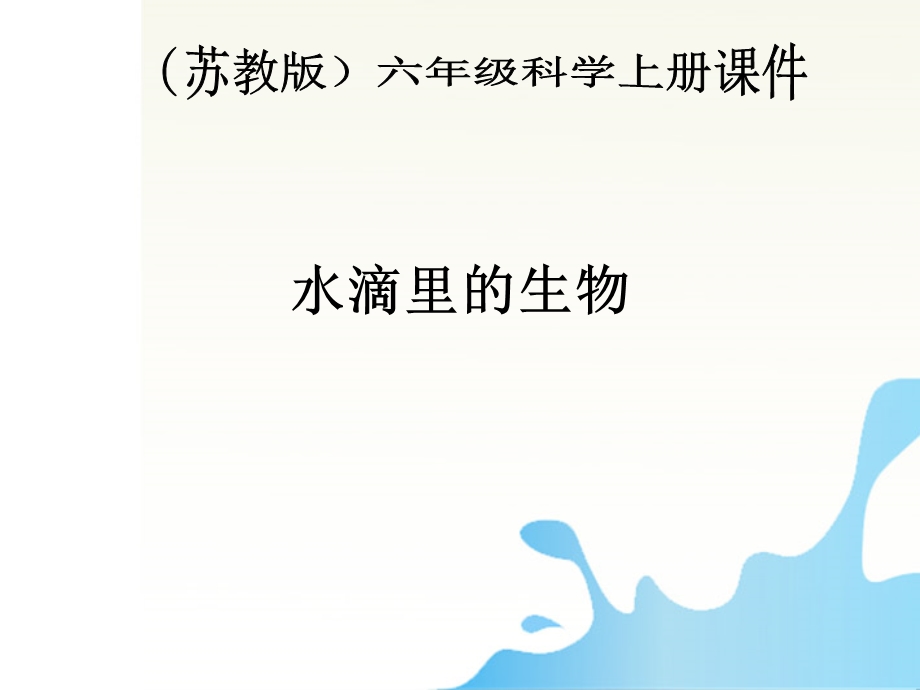 六年级科学上册_水滴里的生物课件2_苏教版.ppt_第1页