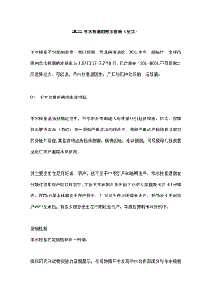 2022羊水栓塞的救治措施（全文）.docx