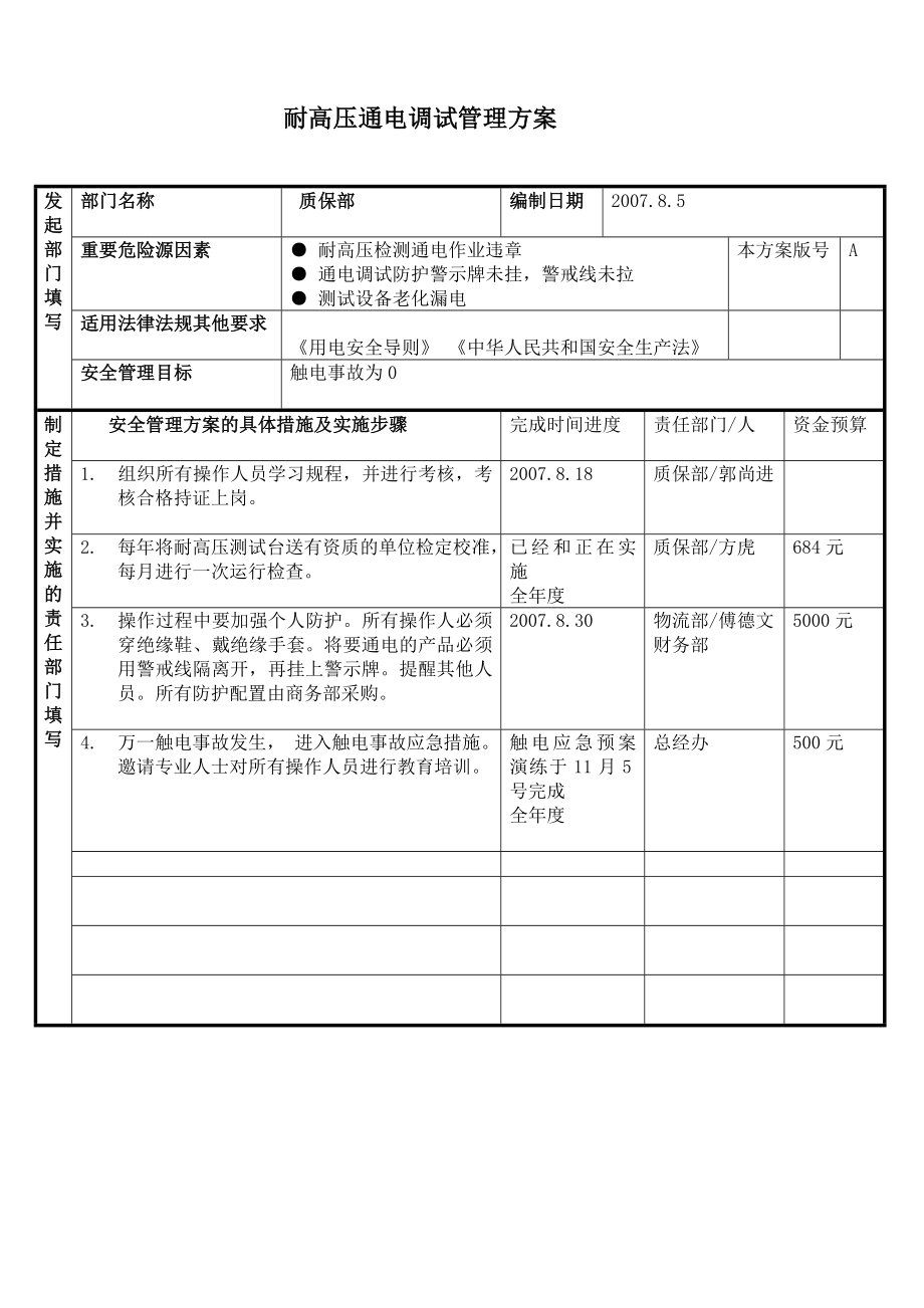 [其他资格考试]安全管理方案.doc_第1页