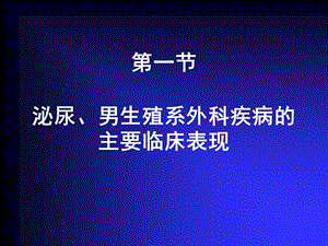 泌尿、男生殖系外科疾病的临床表现及检查娄庆文档资料.ppt