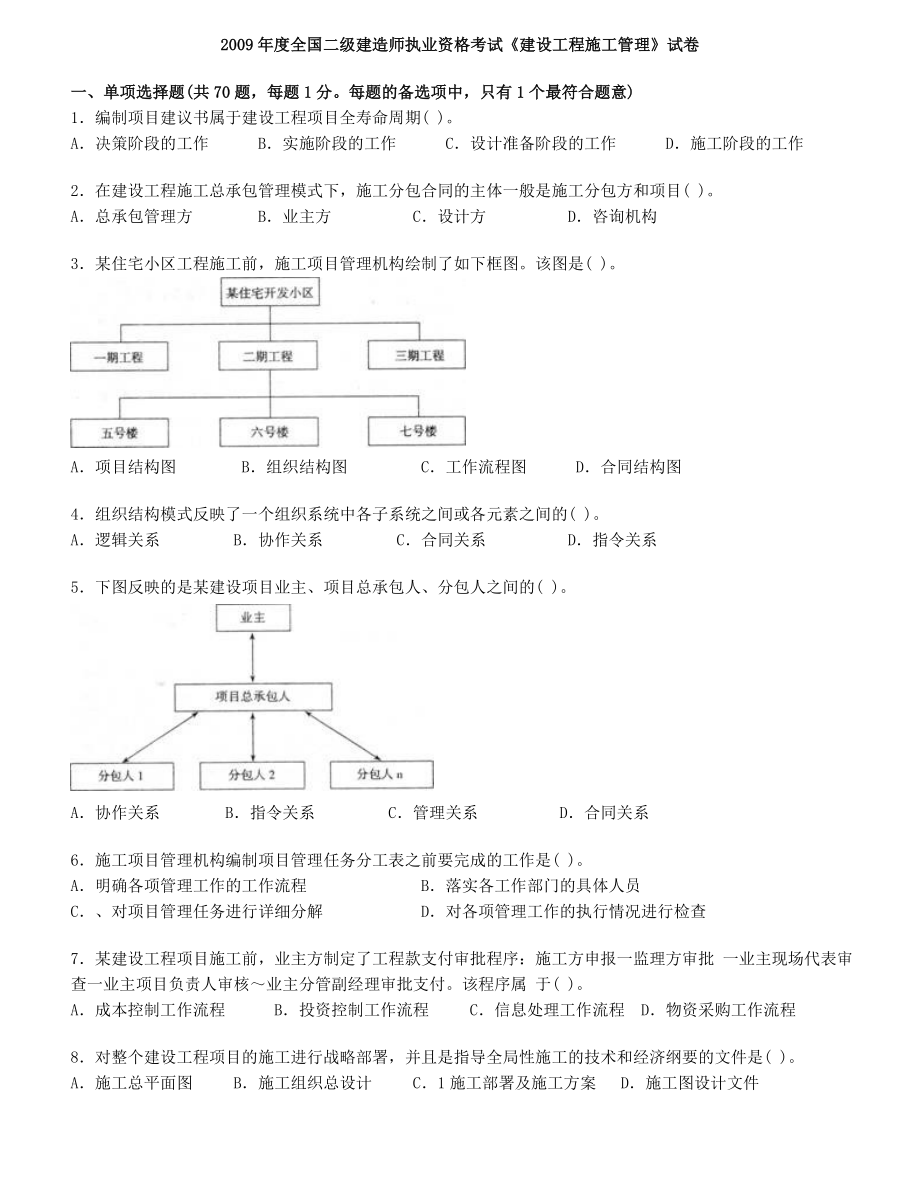 [其他资格考试]全国二级建造师执业资格考试.doc_第1页