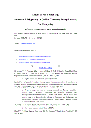 [信息与通信]History of Pen Computing.doc