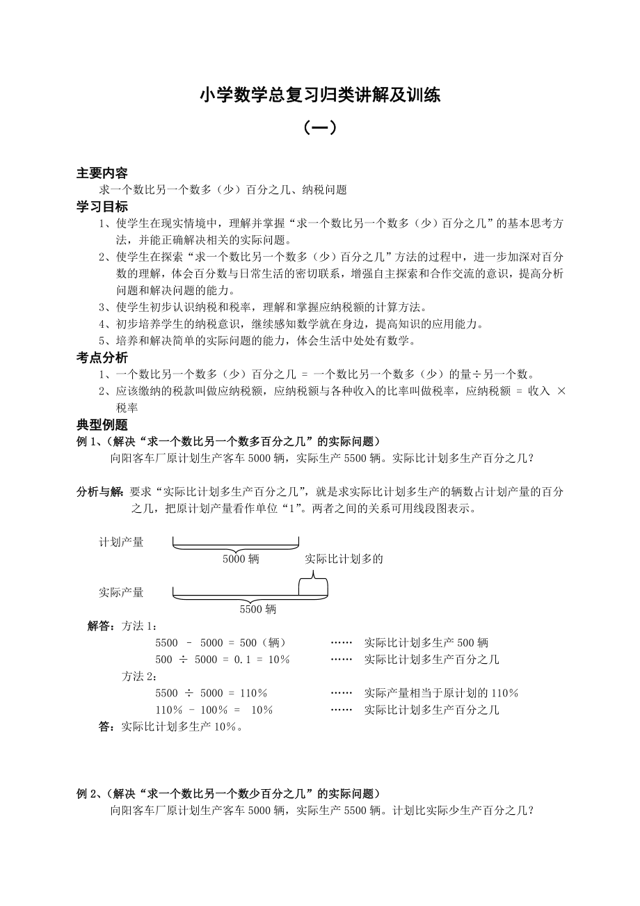 小学六年级数学下册升学复习归类讲解及训练-1-.doc_第1页