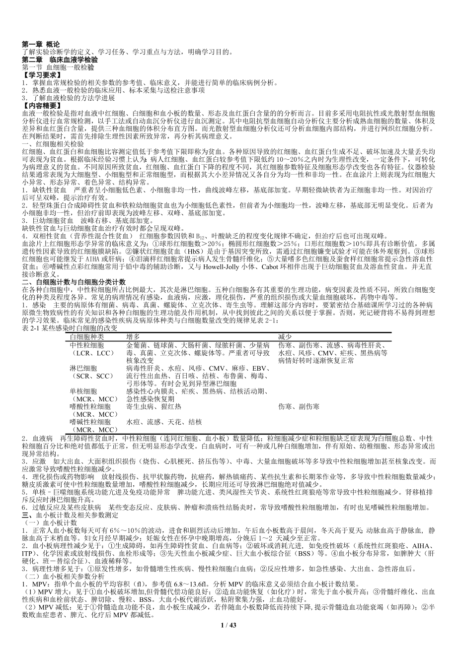 [医学]实验诊断学学习精要及习题集修改.doc_第1页