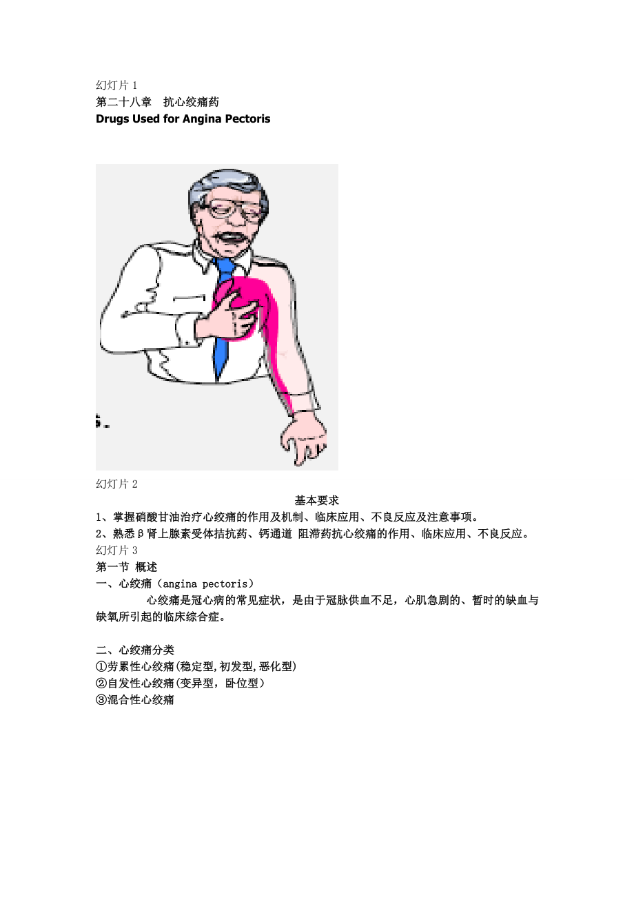 [临床医学]28抗心绞痛药.doc_第1页