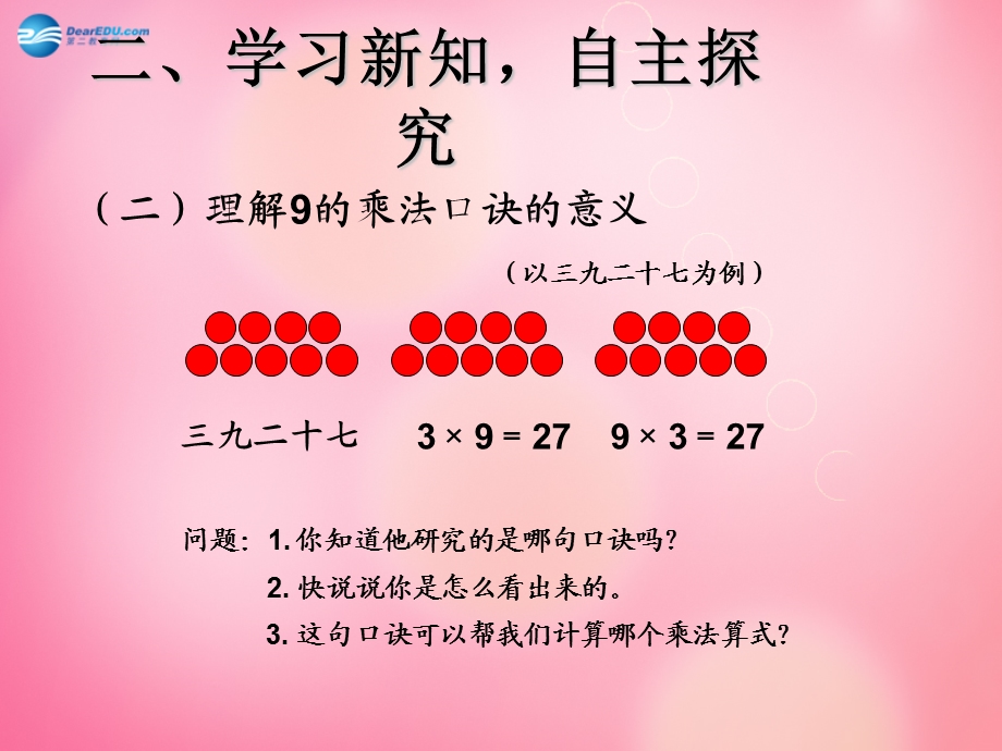 9的乘法口诀9的乘法口诀课件新人教版[精选文档].ppt_第3页