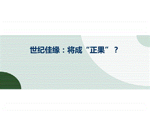 世纪佳缘将成正果.ppt.ppt