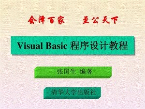 清华大学VB经典教案第一节VB简介.ppt