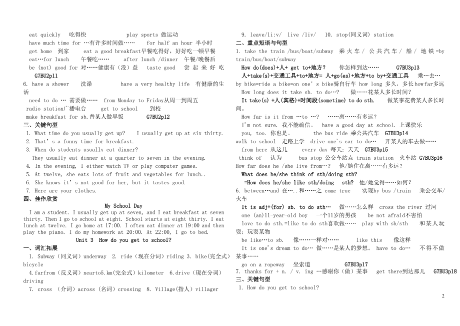 七年级Unit1-12单元知识归纳复习.doc_第2页