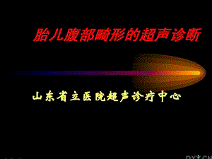 胎儿腹部畸形的超声诊断.ppt