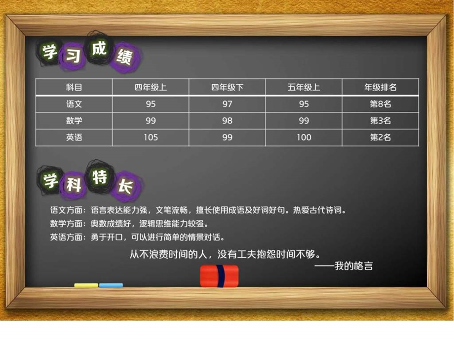 小升初简历动态ppt模板动态模板图文.ppt.ppt_第3页