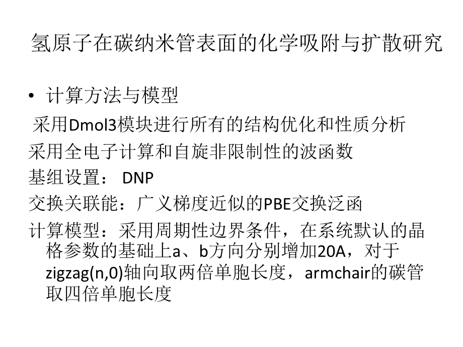 碳纳米管储氢的理论研究.ppt_第2页