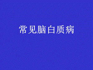 常见脑白质病.ppt