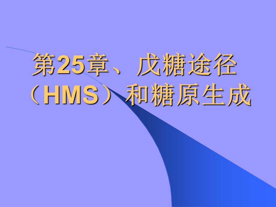 第25章戊糖途径HMS和糖原生成.ppt_第1页