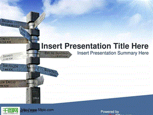 指示路牌商务概念PPT模板.ppt.ppt