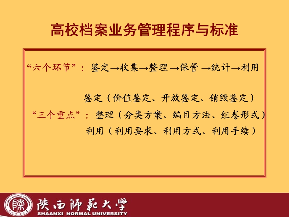 高校档案业务管理程序与标准.ppt_第1页