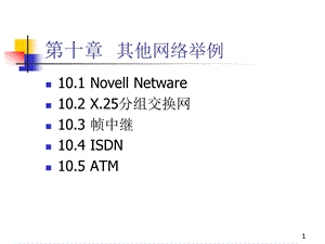 大学课件本科网络课程讲义第十章其他网络举例PPT档46页.ppt