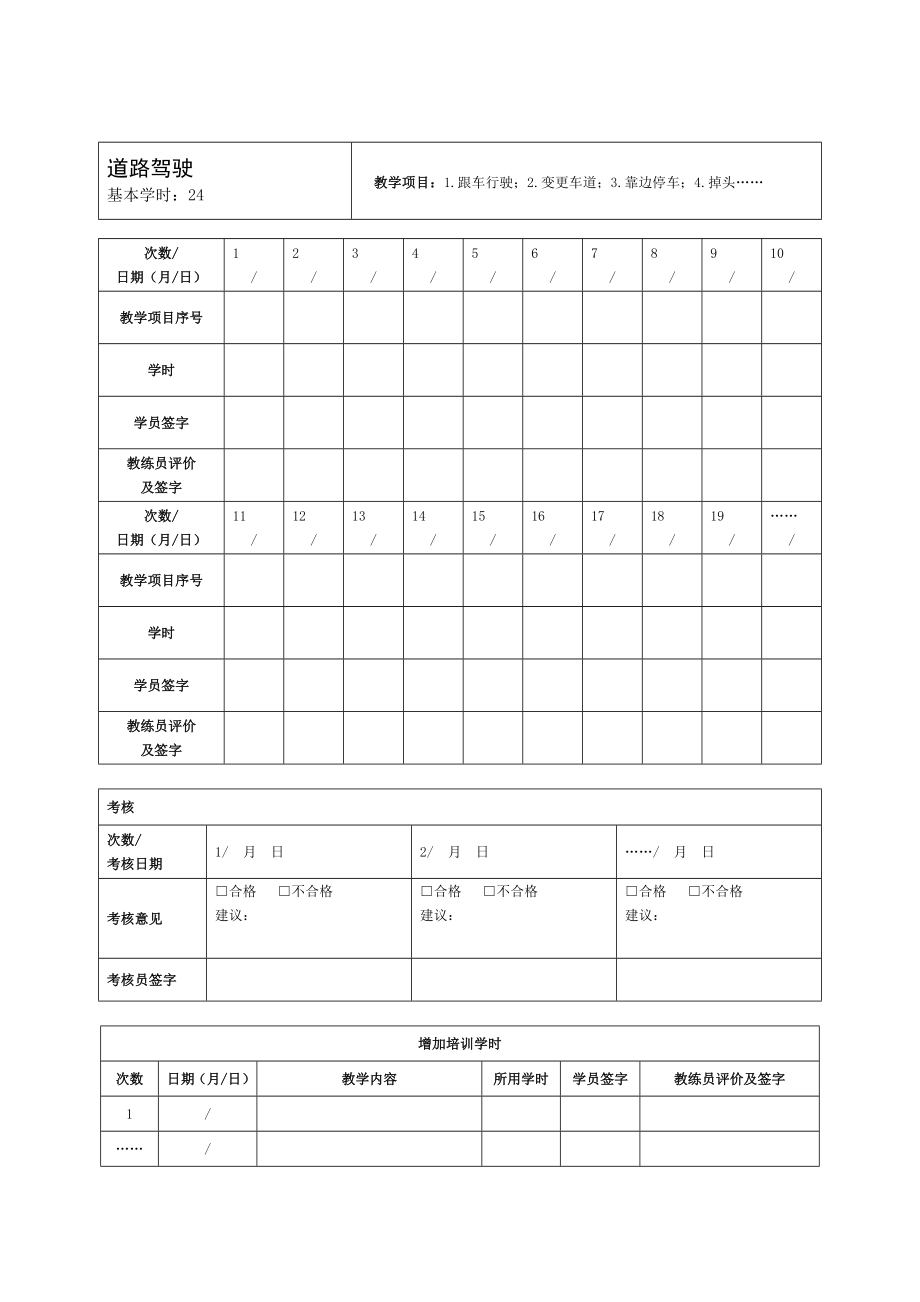 驾驶培训教学日志C1.doc_第3页