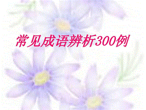 经典成语辩析300例图文.ppt.ppt