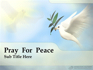 超级经典的PPT模板PrayForPeace.ppt