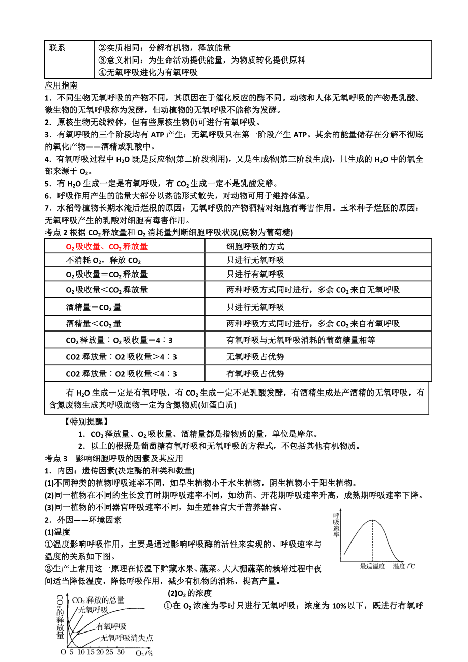 细胞呼吸的知识点归纳答案.doc_第2页