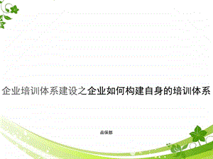 如何建立自身的培训体系.ppt