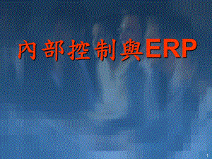 培训讲义内部控制与erp.ppt