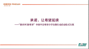 中国平安希望小学支教行动启动仪式方案.ppt