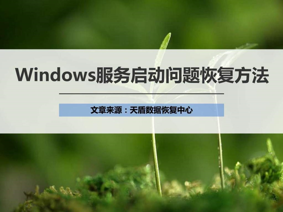 Windows服务启动问题恢复方法.ppt.ppt_第1页