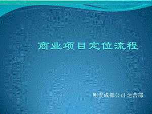 商业项目定位流程内训讲义.ppt