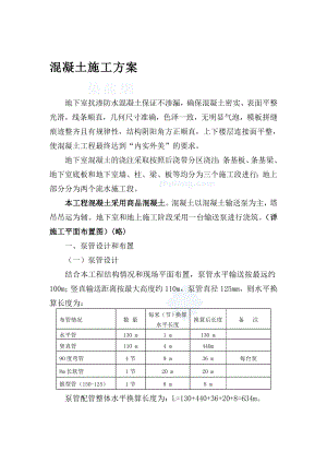 成都某室庐你小区混凝土施工计划secret[整理版].doc