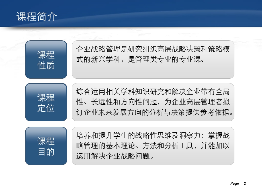 精品课程企业战略管理课件第战略管理课程简介.ppt_第2页