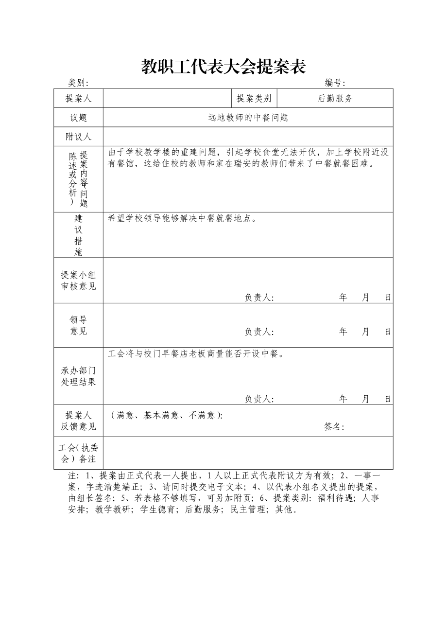 小学教职工代表大会提案表共15张..doc_第2页