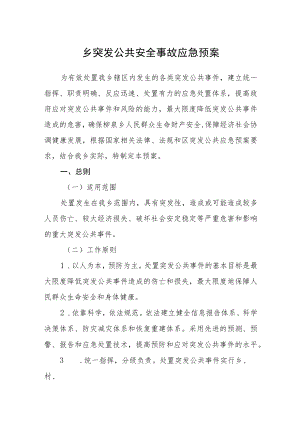 乡突发公共安全事故应急预案.docx