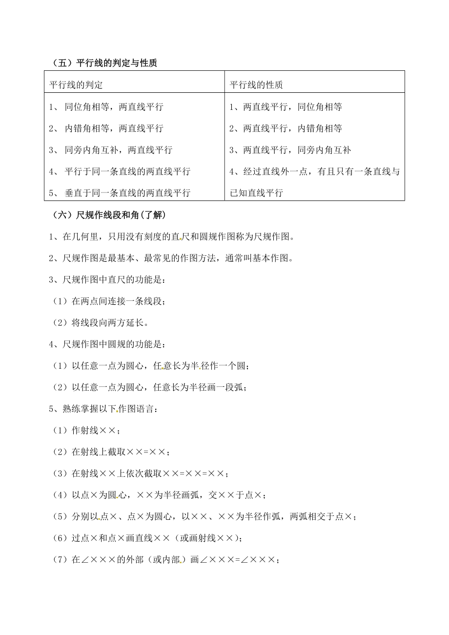 最新相交线与平行线全章知识点归纳及典型题目练习优秀名师资料.doc_第3页