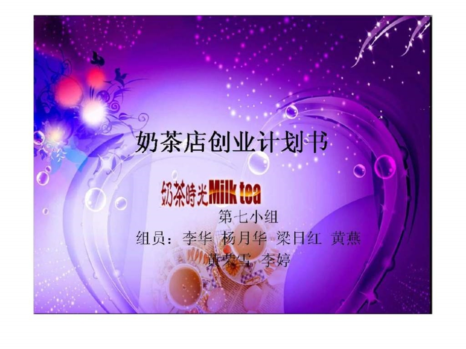 奶茶店创业计划书.ppt_第1页