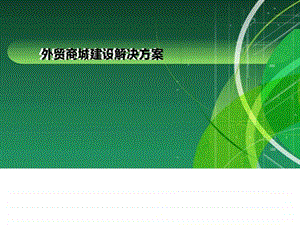 外贸商城建设解决方案ppt模板课件图文.ppt.ppt