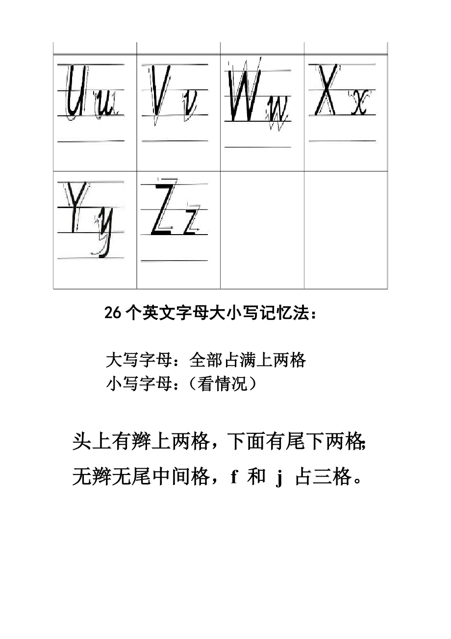 英语26个字母手写体.doc_第2页