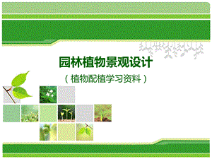 园林植物景观设计植物配植学习资料.ppt