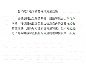 怎样提升电子商务网站流量效果.ppt.ppt