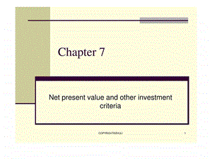 英文版公司理财课件chapter7.ppt