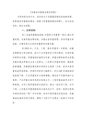 安徽省质量强省建设纲要.docx