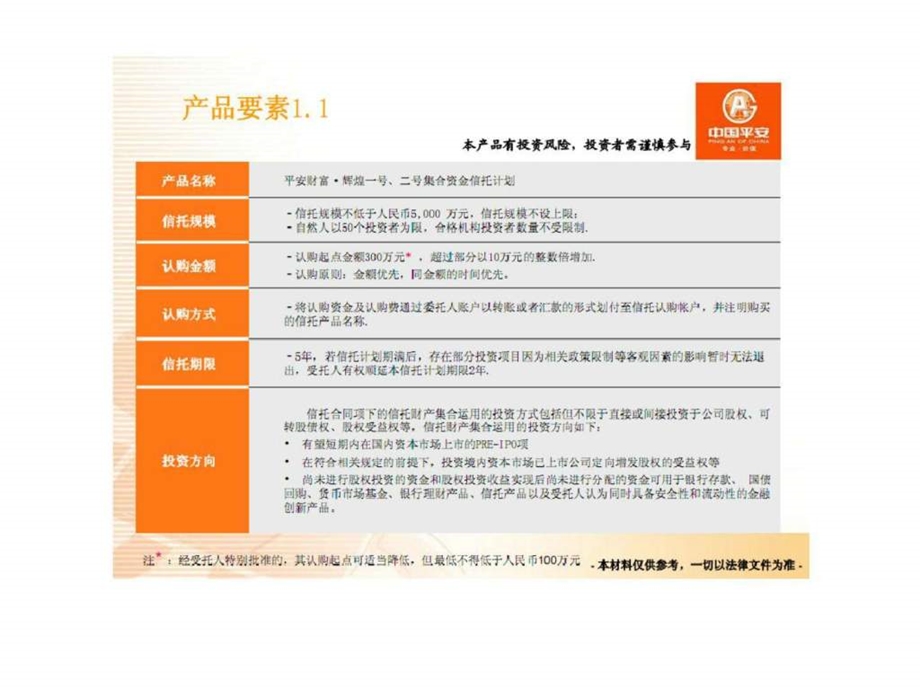 平安财富辉煌系列集合资金信托计划推介材料.ppt_第3页