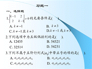 线性代数复习资料第一章习题.ppt